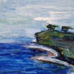 Acryl schilderij op paneel, Maya Wildevuur, Villa Verde Spanje, 1995